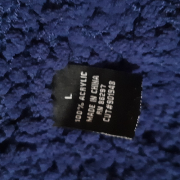 Womens Blue Knit Sweater open front Size Large BCBG MAXAZRIA - Picture 11 of 14